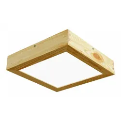 Paviršinis LED šviestuvas QUADRA WOODLINE 300x300 24W IP20 4000K 1430lm pušis
