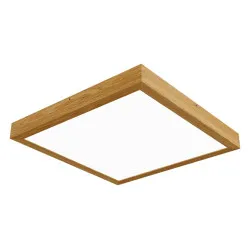 Paviršinis LED lubų šviestuvas QUADRA WOODLINE 600x600 40W IP20 4000K 3320 lm riešutas