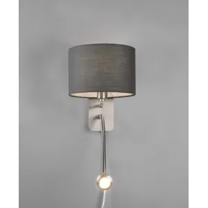 Wall luminaire 40W E14 + LED 3,2W gray HOTEL