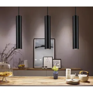 Rippvalgusti LED 10W GU10 matt must CATALEJO