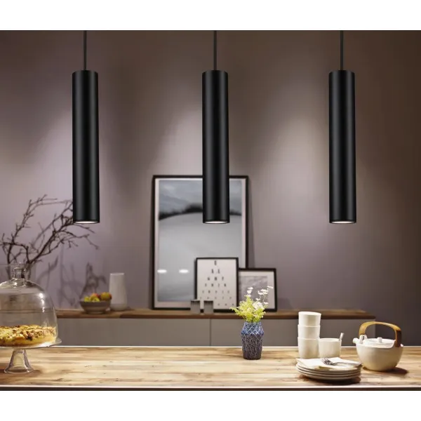 Rippvalgusti LED 10W GU10 matt must CATALEJO