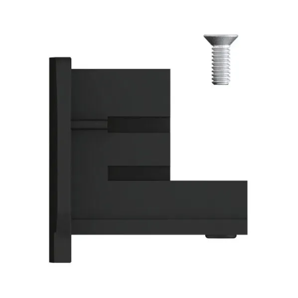 Lighting rail end cap black