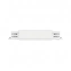 Gaismekļu sliedes centrālais barošanas adapteris balts