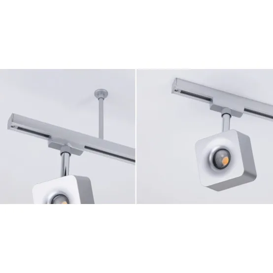 Pakabinama bėgelio sistema, matinio chromo spalvos