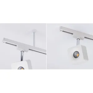 Kiskokiinnitteinen valkoinen ripustuskisko