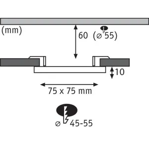 Iedziļināms LED panelis IP44 4,5W VELUNA VARIFIT