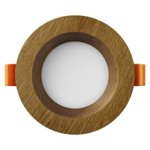Recessed LED light RONDO WOODLINE 90 3W IP20 4000K 195lm Oak