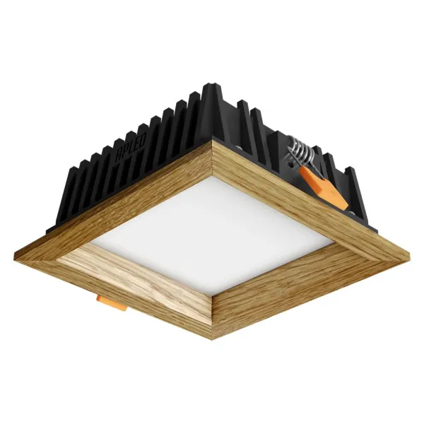 Süvistatav LED valgusti SQUARE WOODLINE 120x120 6W IP20 4000K 558lm Tamm