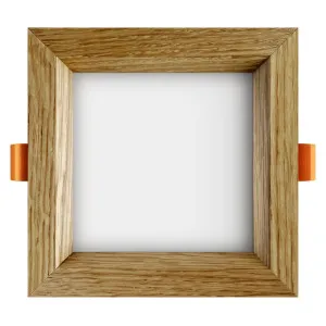 Süvistatav LED valgusti SQUARE WOODLINE 120x120 6W IP20 4000K 558lm Tamm