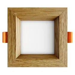 Uppovalaisin LED SQUARE WOODLINE 90x90 3W IP20 3000K 187 lm Tammi