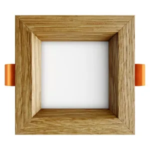 Įleistinis LED šviestuvas SQUARE WOODLINE 90x90 3W IP20 3000K 187 lm Ąžuolas