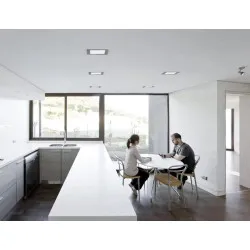 Įleidžiamas šviestuvas SQUARE 24W IP40 4000K 2300 lm standartinė sidabro spalva