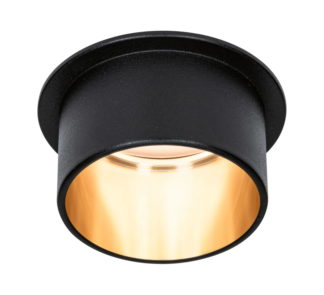 Iebūvējama lampa LED 6W Matēta melna-zelta IP44 GIL - izpārdošana