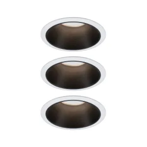 Įleidžiamas šviestuvas juodu reflektoriumi LED 3x6,5W 3 pakopų reguliuojamas COLE