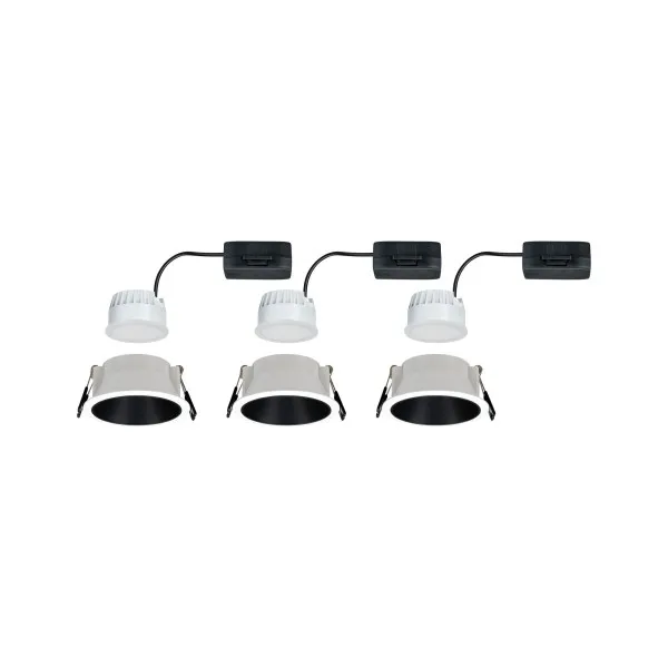 Įleidžiamas šviestuvas juodu reflektoriumi LED 3x6,5W 3 pakopų reguliuojamas COLE