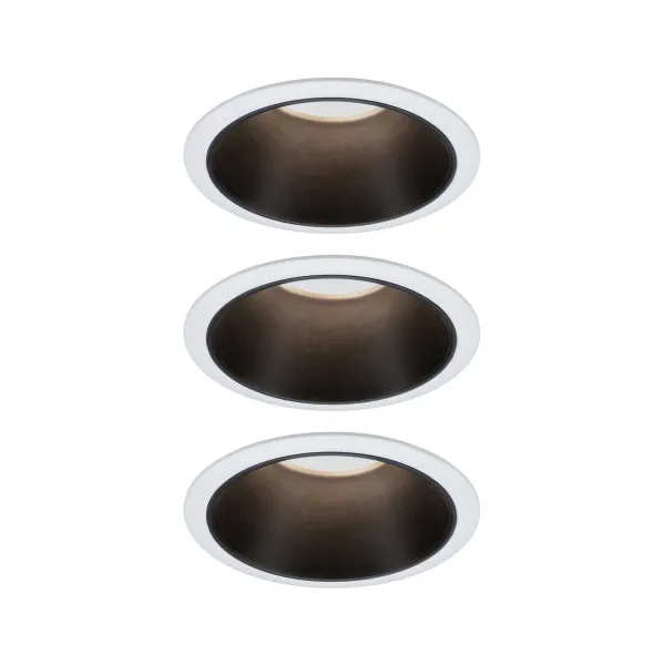 Įleidžiamas šviestuvas juodu reflektoriumi LED 3x6,5W 3 pakopų reguliuojamas COLE