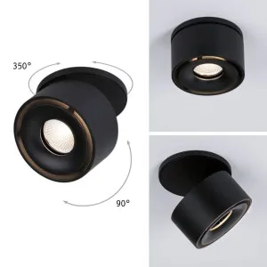 Įleidžiamas šviestuvas matinė juoda SPIRCLE