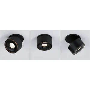 Įleidžiamas šviestuvas matinė juoda SPIRCLE