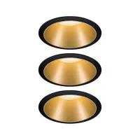 Recessed luminaire matt gold reflector LED 3x6.5W 3-step dimmable COLE