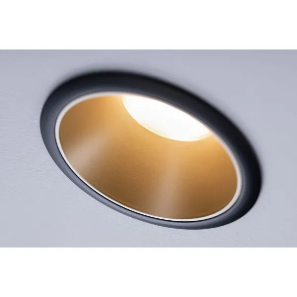 Recessed luminaire matt gold reflector LED 6.5W 3-step dimmable COLE