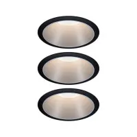Recessed luminaire matt silver reflector LED 3x6.5W 3-step dimmable COLE