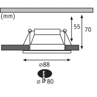 Süvistatav valgusti must reflektor LED 3x6.5W 3-step dim COLE