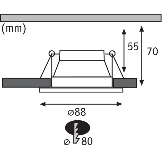 Süvistatav valgusti must reflektor LED 3x6.5W 3-step dim COLE