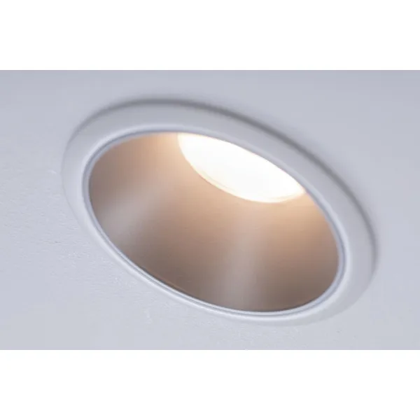 Recessed luminaire matt silver reflector LED 3x6.5W 3-step dimmable COLE