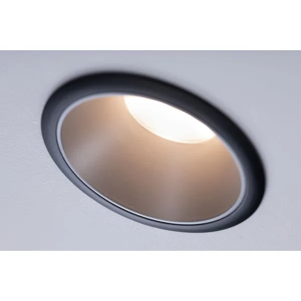 Recessed luminaire matt silver reflector LED 3x6.5W 3-step dimmable COLE