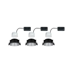 Recessed luminaire matt silver reflector LED 3x6.5W 3-step dimmable COLE