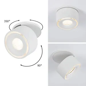 Iedziļināms gaismeklis matēts balts SPIRCLE