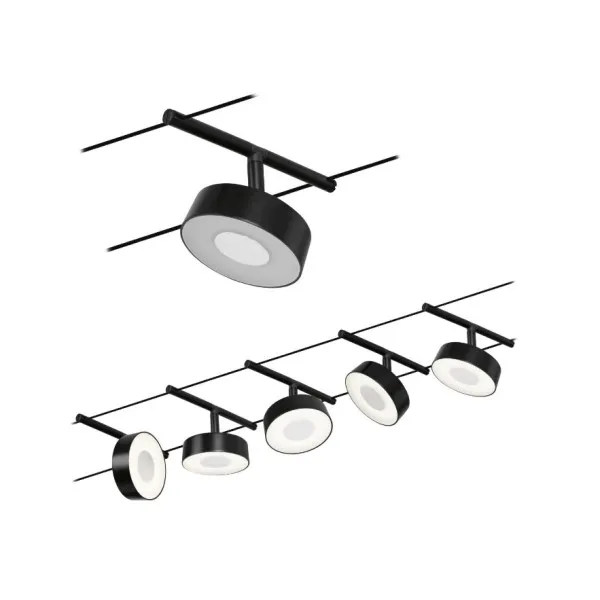 Individualus šviestuvas juodas matinė/chromas CIRCLE BASIC