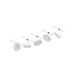 LED Cable system White matt/Chrome CIRCLE BASIC