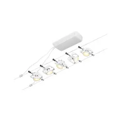 Wire system set 5x10W white  matt MAC II