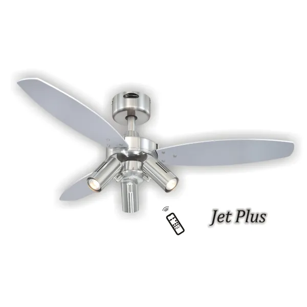 Laeventilaator harjatud nikkel JET PLUS