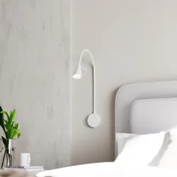 Sieninis šviestuvas Amara, baltas