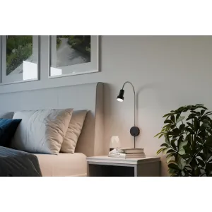 Sieninis šviestuvas juodas Colton Flex