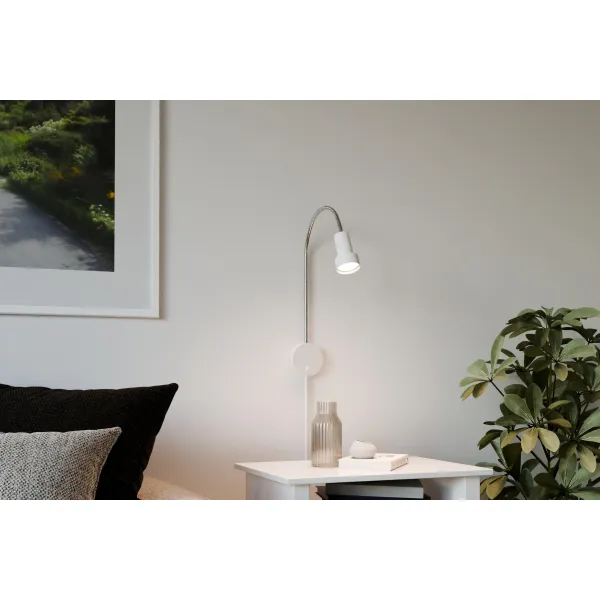 Sieninis šviestuvas Colton Flex, baltas