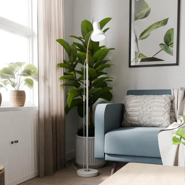 Floor light white/brass Royal