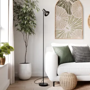 Põrandalamp Malone must