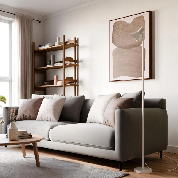 Põrandalamp Malone valge