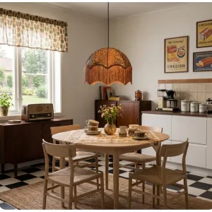 Pendant light brown BLOMSTER