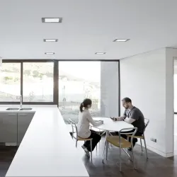 Recessed downlight SQUARE 24W IP40 3000K 2300lm standard silver