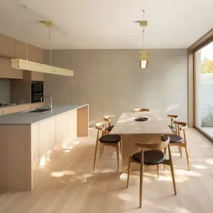 Pakabinamas šviestuvas LOOK WOODLINE 1,5 m 48W IP20 4000K 3800 lm Pušis