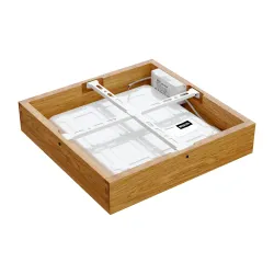 Virsapmetuma LED griestu gaismeklis QUADRA WOODLINE 300x300 24W IP20 3000K 1430lm ozols