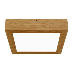 Pinnapealne LED laevalgusti QUADRA WOODLINE 300x300 24W IP20 3000K 1430lm tamm