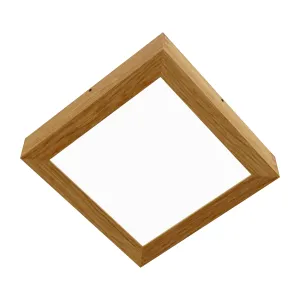 Pinnapealne LED laevalgusti QUADRA WOODLINE 300x300 24W IP20 3000K 1430lm tamm