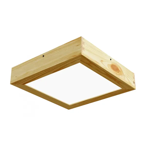 Virsapmetuma LED griestu gaismeklis QUADRA WOODLINE 300x300 24W IP20 4000K 1430lm priede