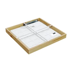 Pinnapealne LED laevalgusti QUADRA WOODLINE 600x600 40W IP20 4000K 3320lm mänd