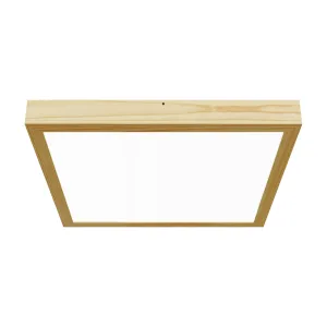 Pinnapealne LED laevalgusti QUADRA WOODLINE 600x600 40W IP20 4000K 3320lm mänd